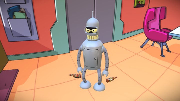 Bender in Apartment 3D Model