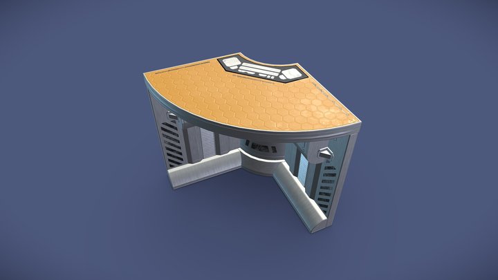 Sci-fi Corner Table 3D Model