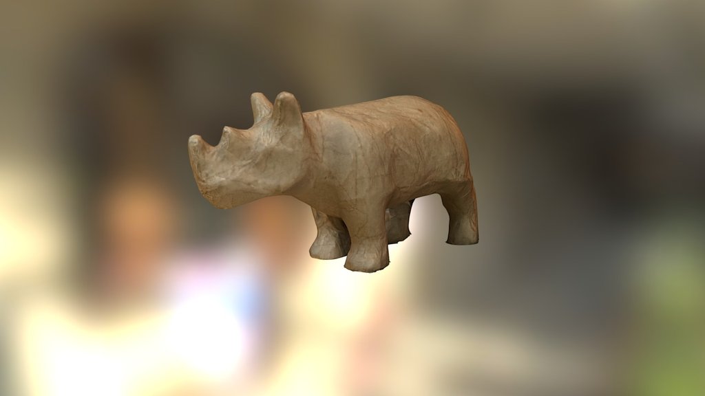 Paper Mache Rhinoceros - jal469 - art2907 - fa16 — Sketchfab embed 3D viewer