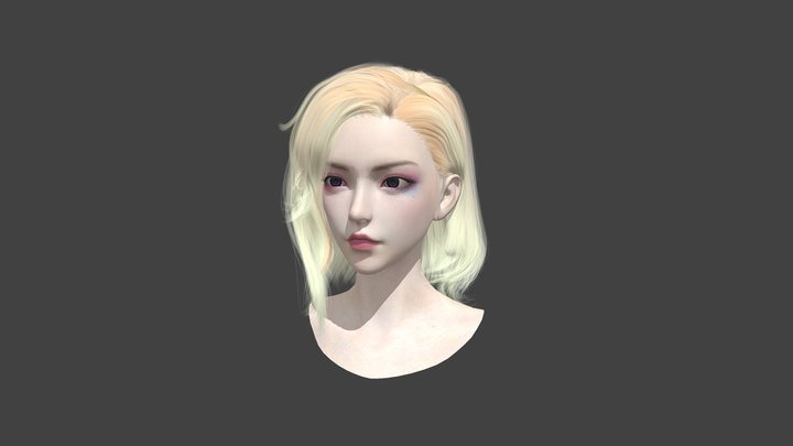 Woman head 3D Model