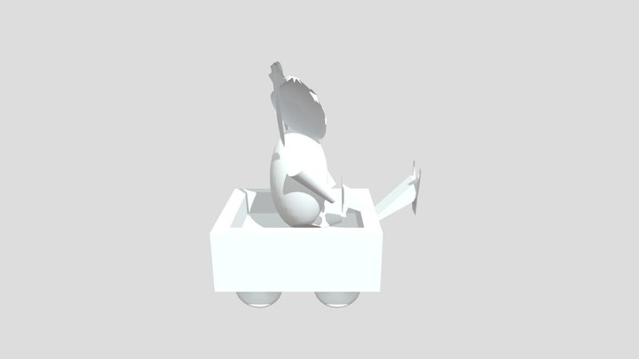 RAMMY & Cart (untexured) 3D Model