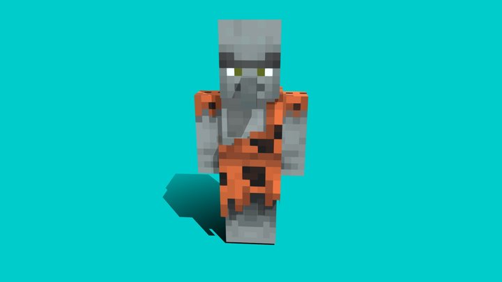 Minecraft Caveman Evoker 3D Model