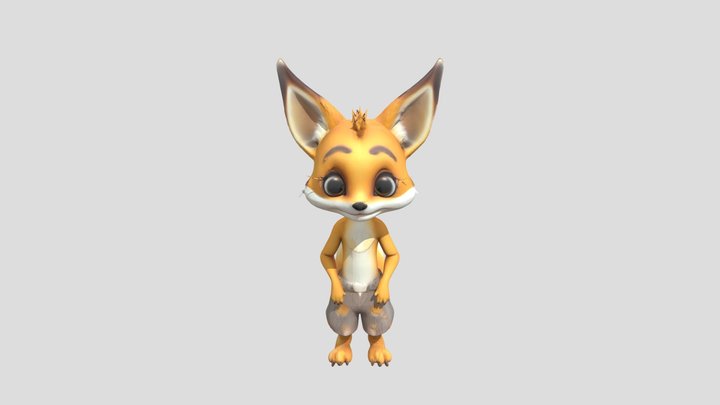 Humanoid Fox 3D Model