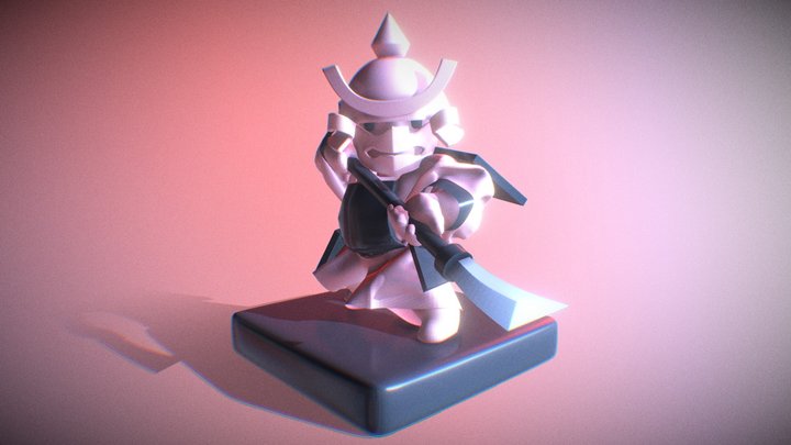 chibi samurai 3D Model