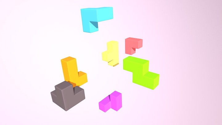 3D Soma Cube Combination Method 3D Model