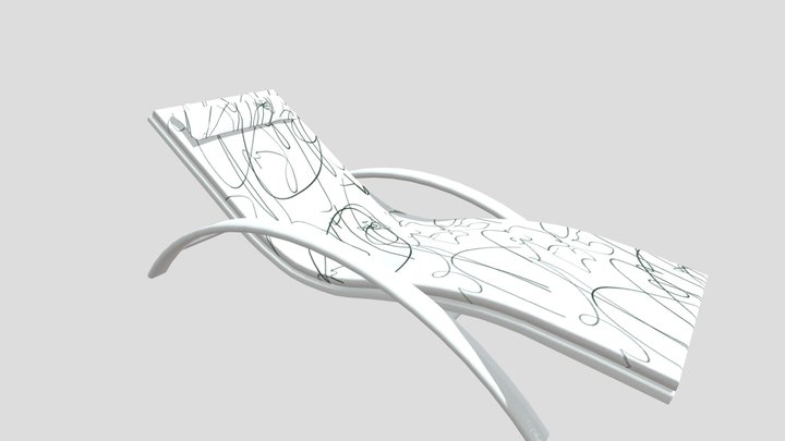 White Tie AjS Lawn Chair 3D Model