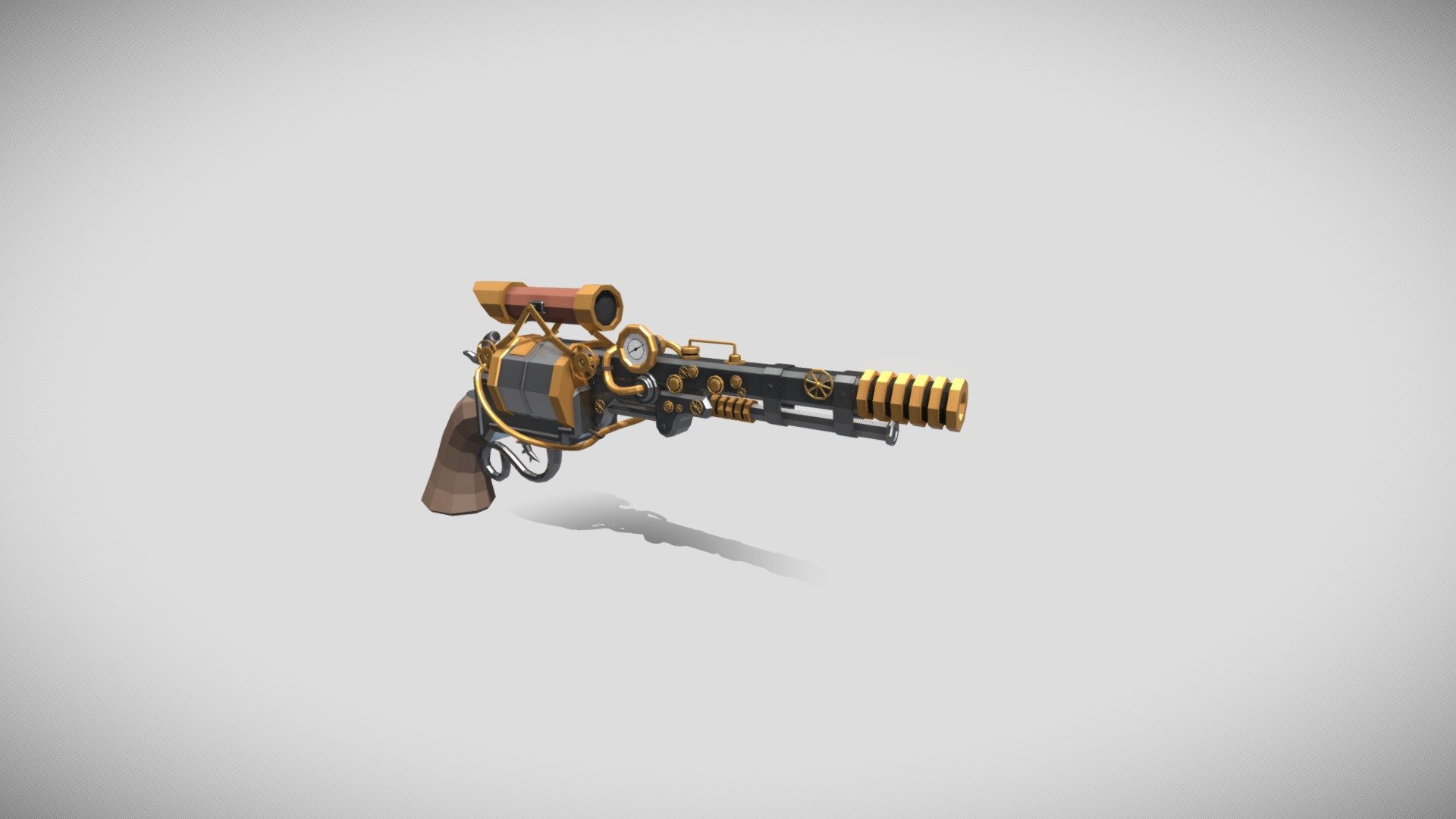 Steam Punk Revolver - Download Free 3D model by A18K [34b6520] - Sketchfab