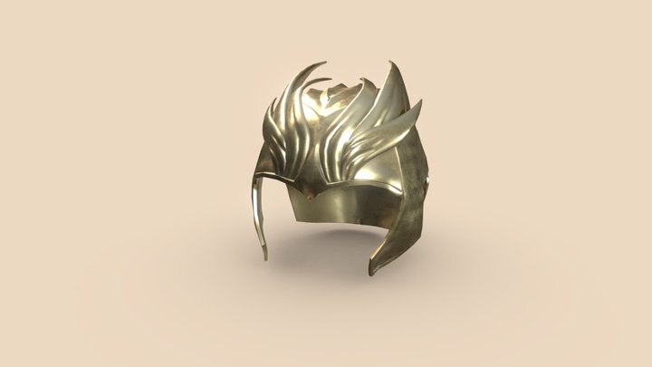 Elven Helmet for games 3D Model