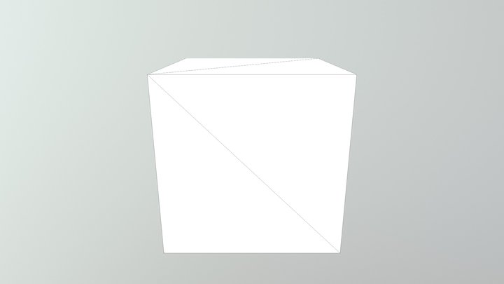 Cube With 2 Missing Faces Fixed 3D Model