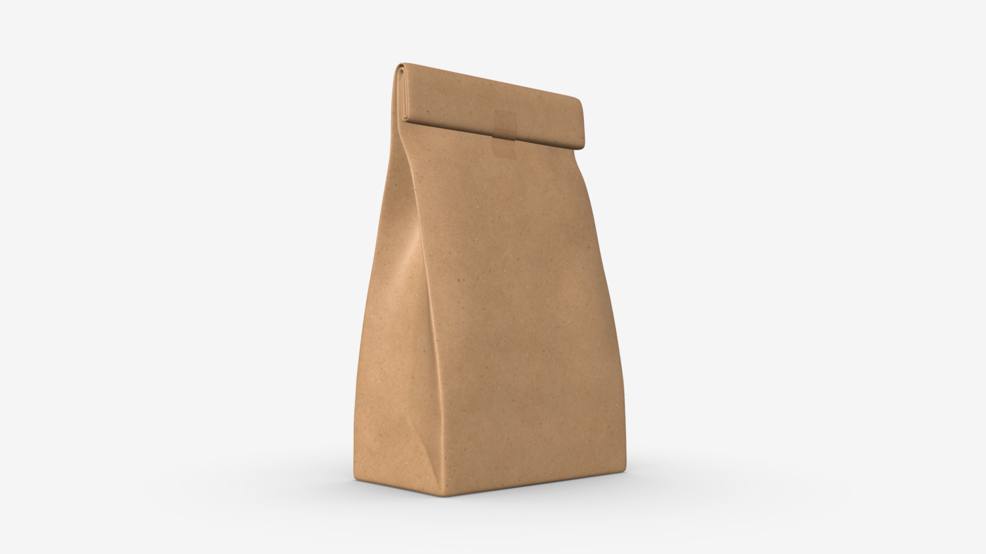 3D model Craft paper package 01 - This is a 3D model of the Craft paper package 01. The 3D model is about a brown paper bag.