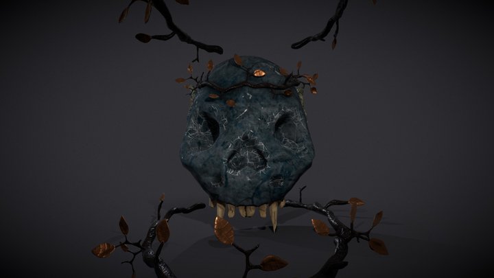 Marbel skull 3D Model