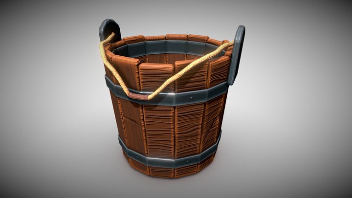 Stylized Bucket 3D Model
