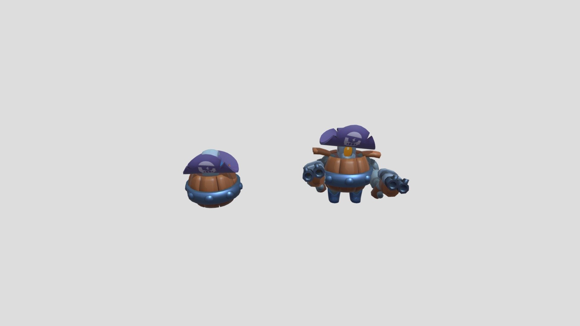Barrelbot(Old Darryl) With Lose, Win Anims!