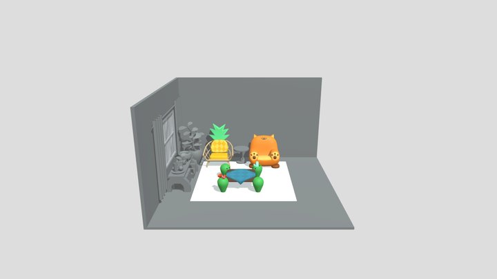 LIVING ROOM 3D Model