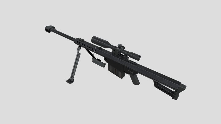 Barrett M82 - Anti Material Rifle 3D Model