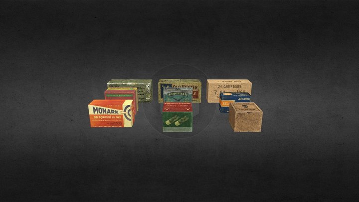 Ammo Boxes[PSX] 3D Model
