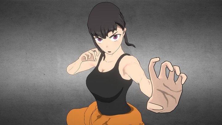 Maki Oze - [Fire Force] / VRChat + T-Pose Rigged 3D Model