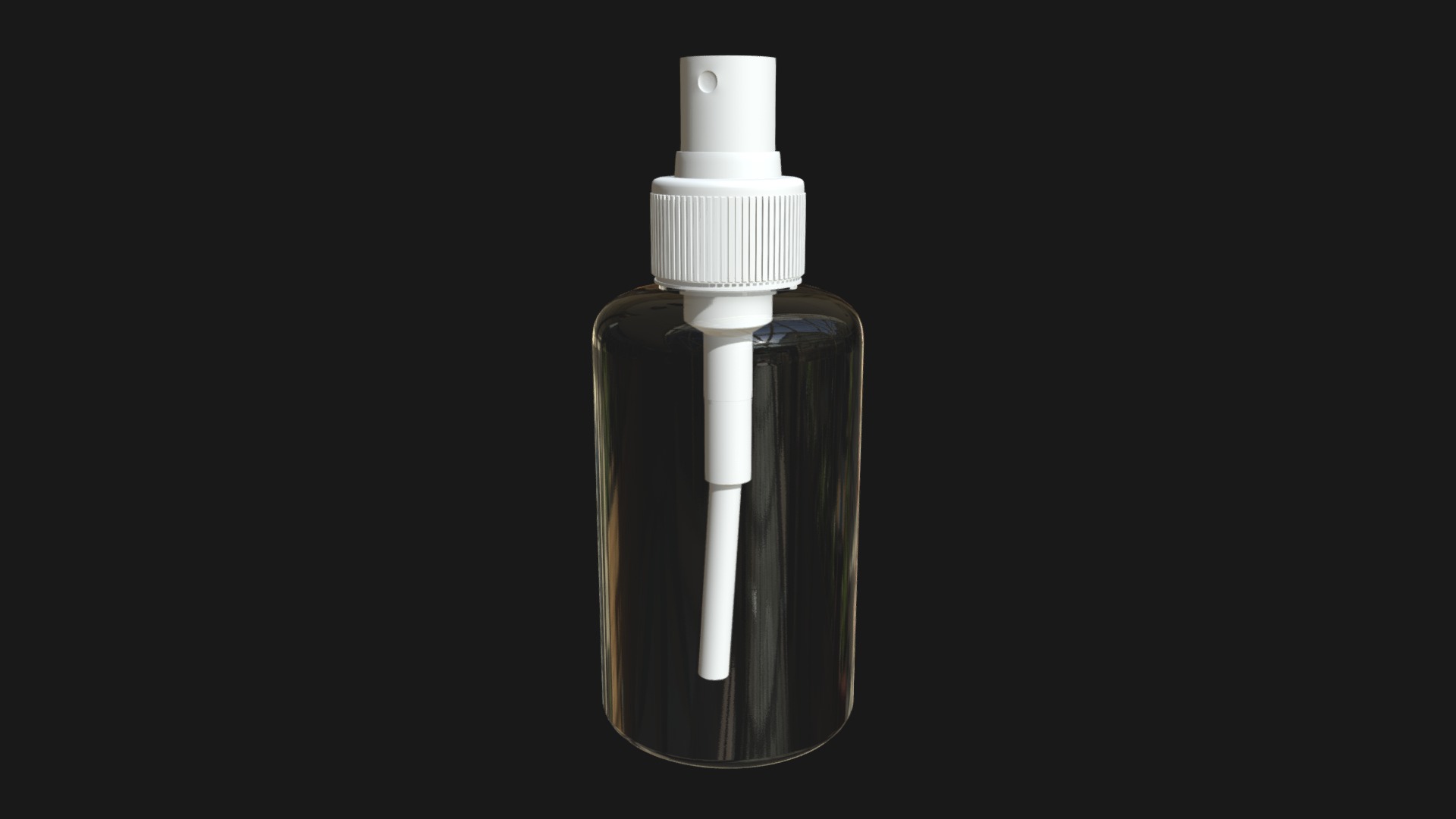 3D model Travel spray bottle - This is a 3D model of the Travel spray bottle. The 3D model is about a close-up of a spray bottle.