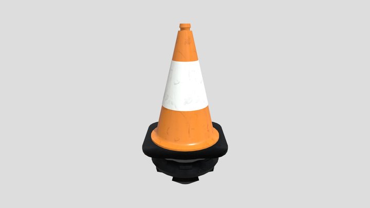 Traffic Cone with Booster 3D Model