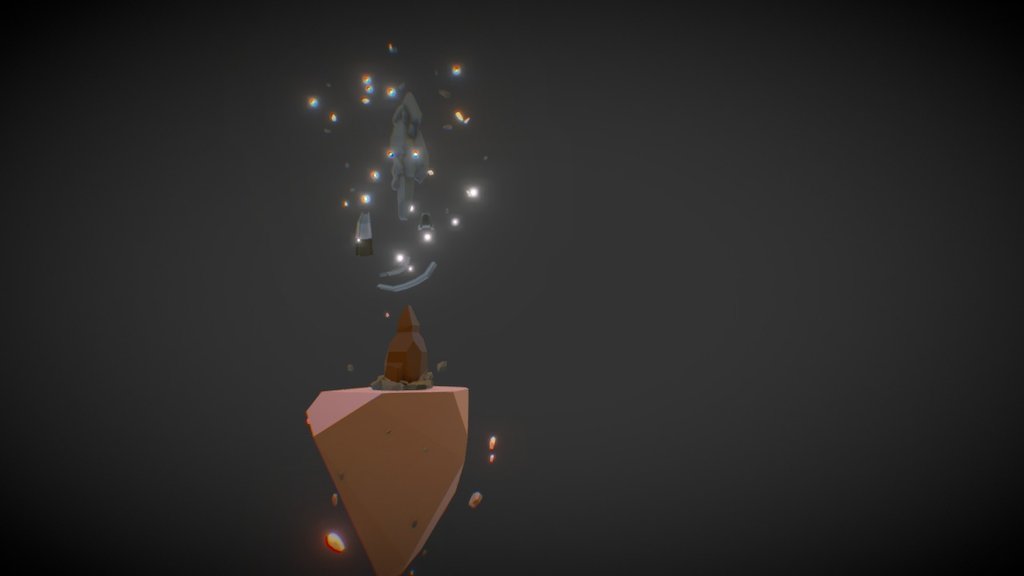 Blender Low Poly for video games - Rocks on rock