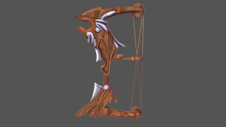 Viking themed Composite Bow 3D Model