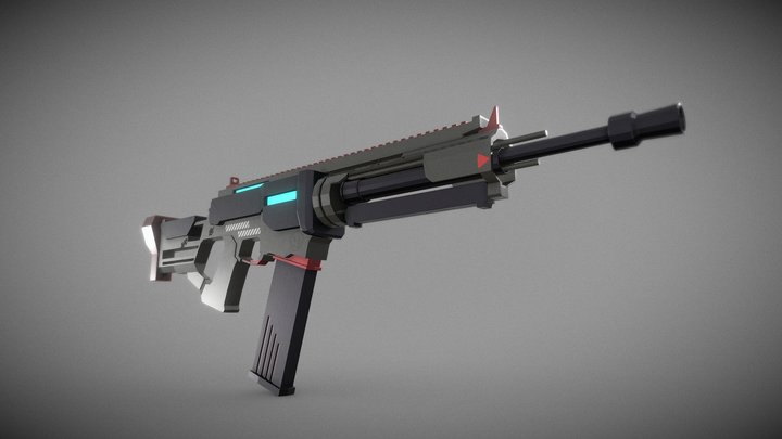 near future Assault rifle 3D Model