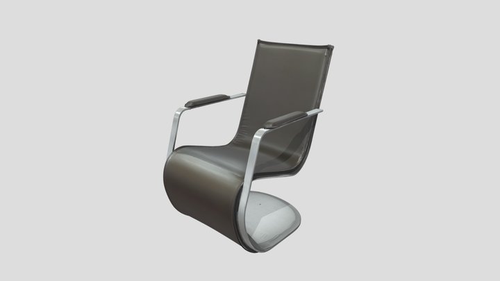 Modern Cantilever Leather Armchair