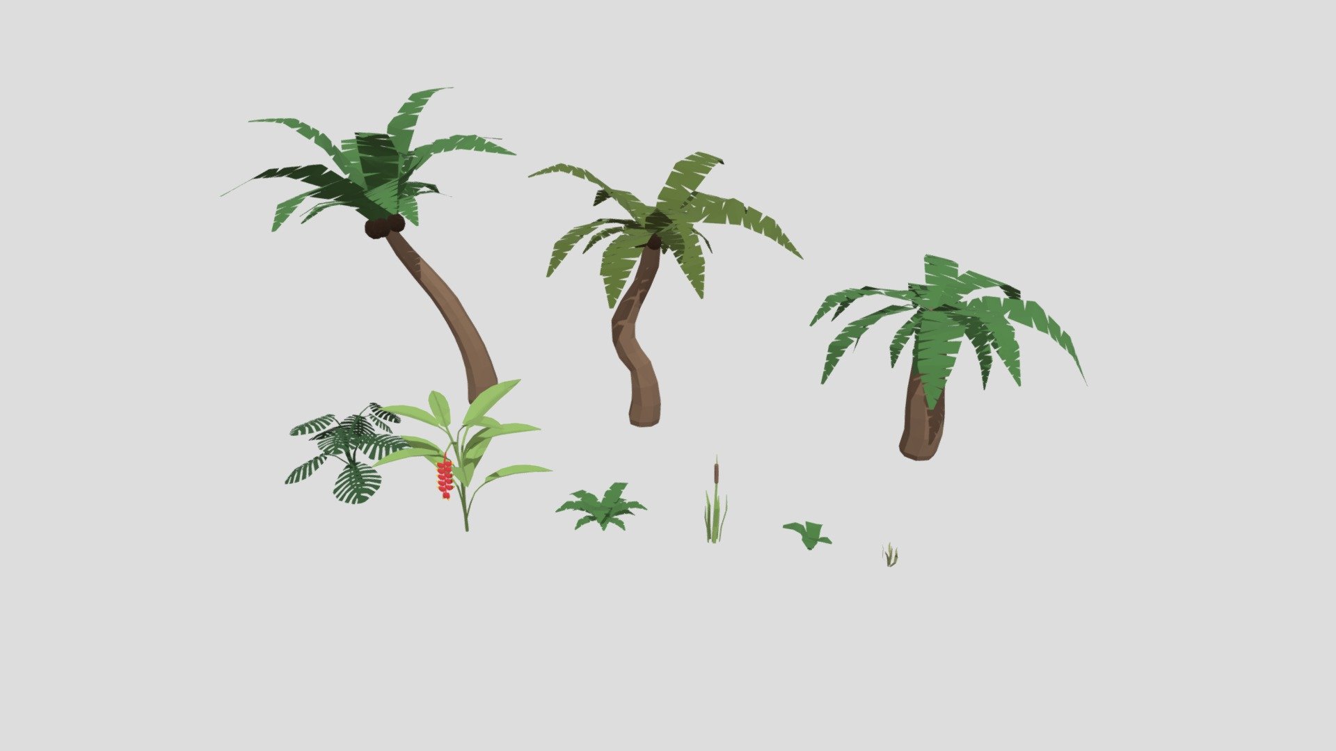 Low Poly Tropical Plant Pack - Buy Royalty Free 3D model by Raging ...