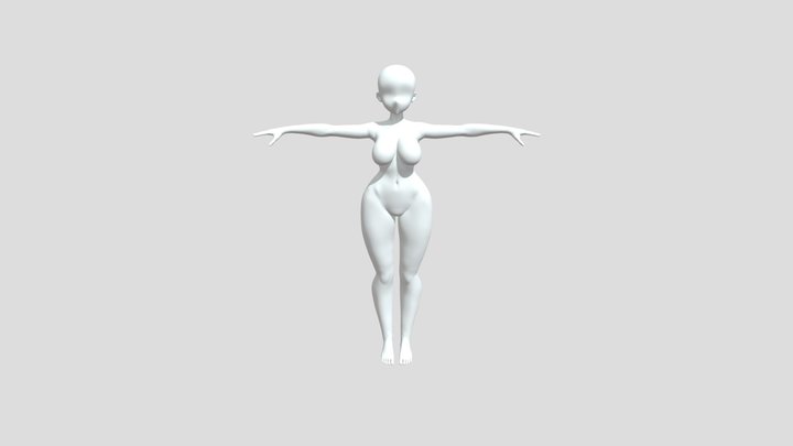 girl character 3D model 3D Model