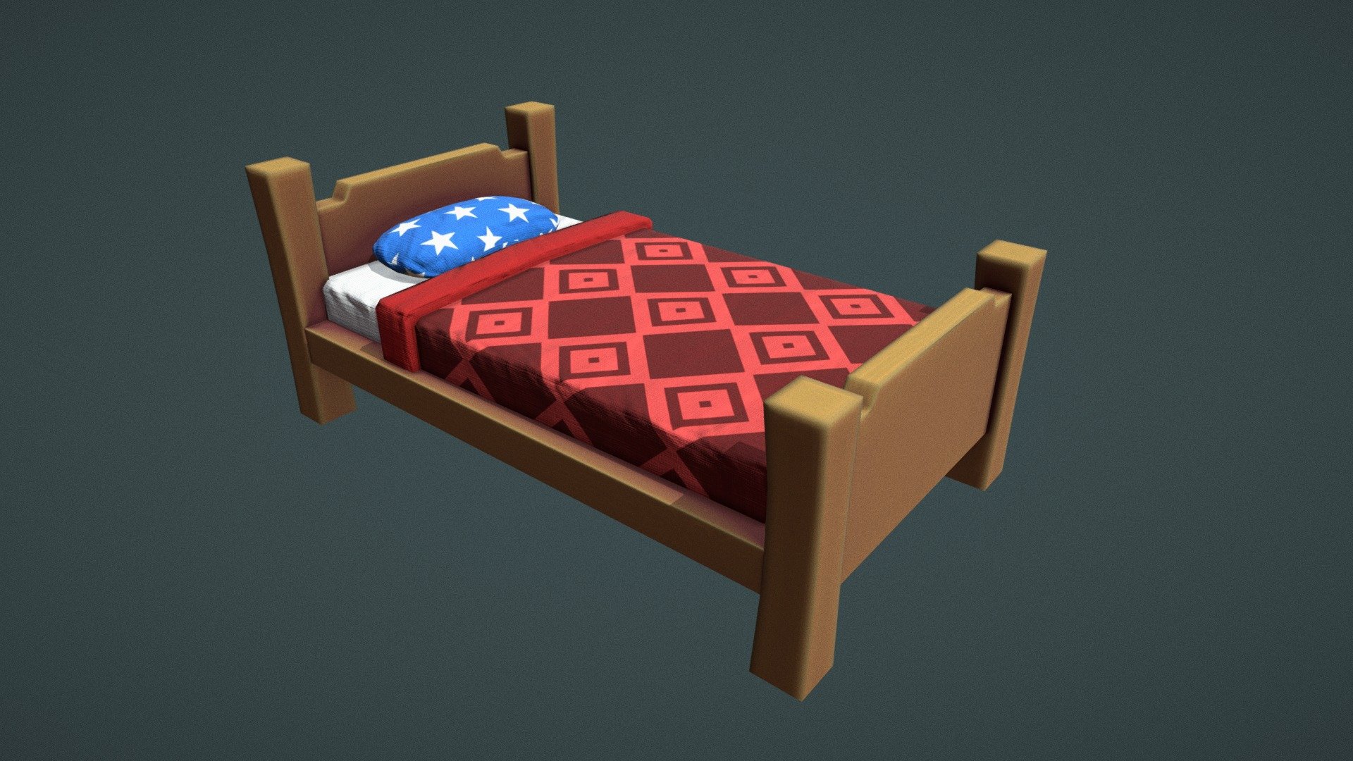 Stylized medieval bed