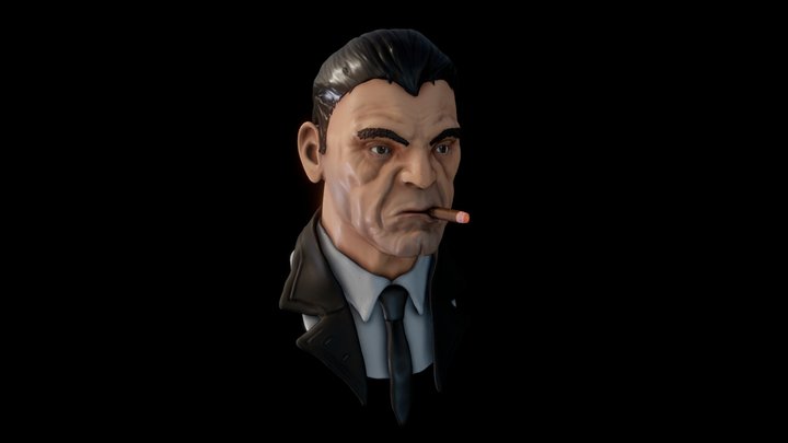 Stylized Mafia Boss 3D Model