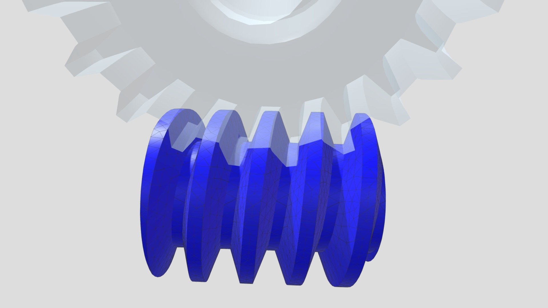 Animated worm gears and stress plot 3D model by AnsysLearn [34c9d59
