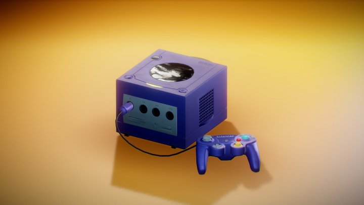 Low poly Nintendo Gamecube 3D Model
