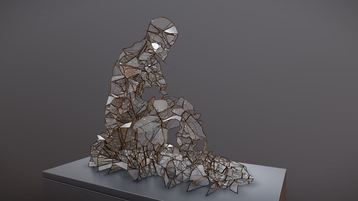 Glass and Metal Construct #0001 3D Model
