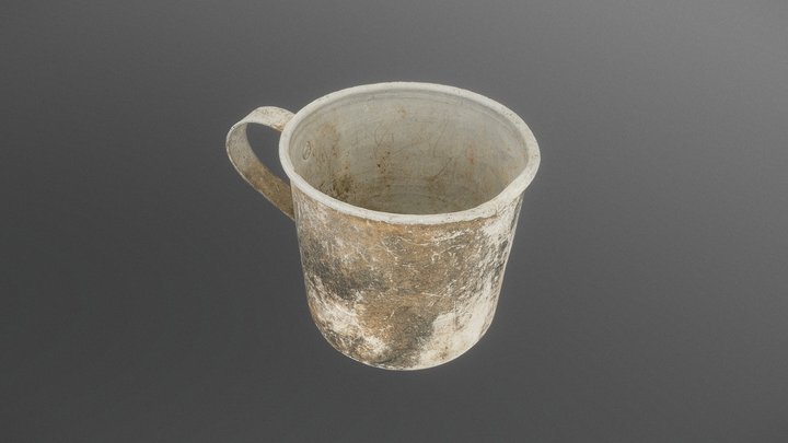 Vězeňský Plechový hrnek / Prison Tin mug 3D Model