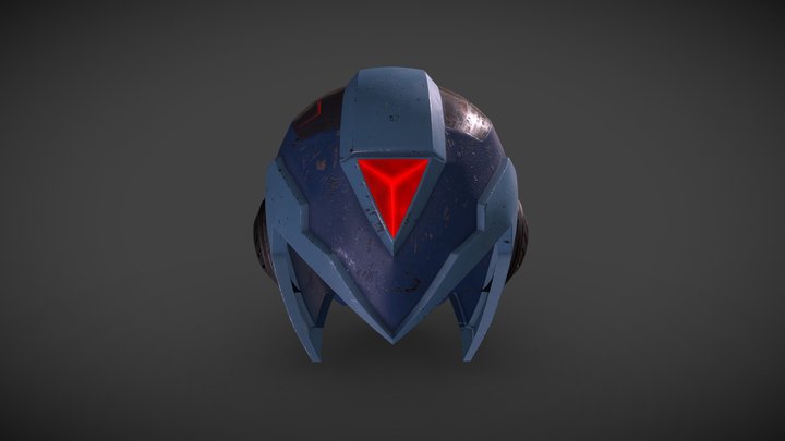 Megaman X Helmet High Poly With Uvs 3D Model