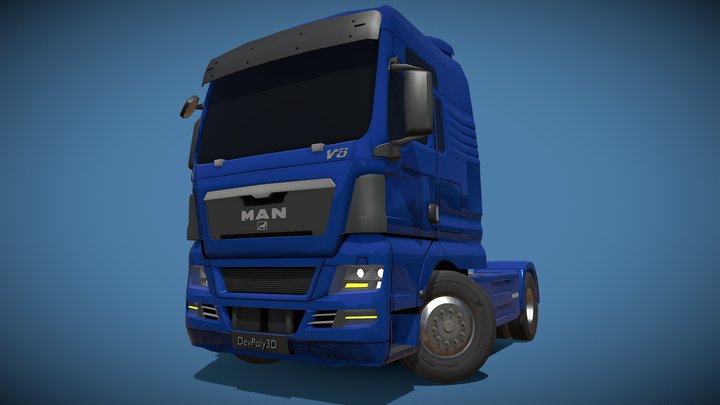 MAN TGX 2010 V8 – High-Detail Semi-Truck 3D Model
