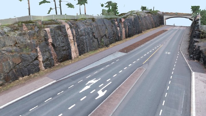 Roadside rock cuts 3D Model