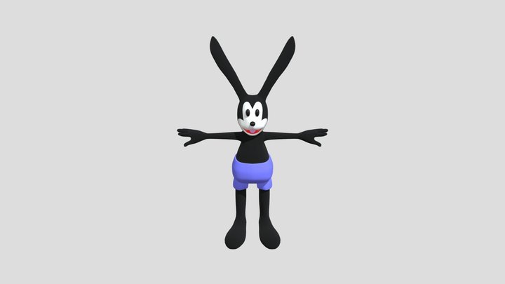 Oswald The Lucky Rabbit 1920s version 3D Model