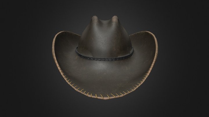 Cattleman Cowboy Hat 3D Model