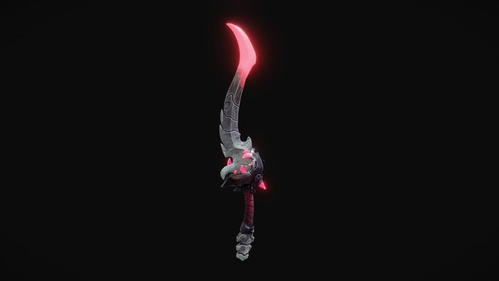 Stylized Bone Sword 3D Model
