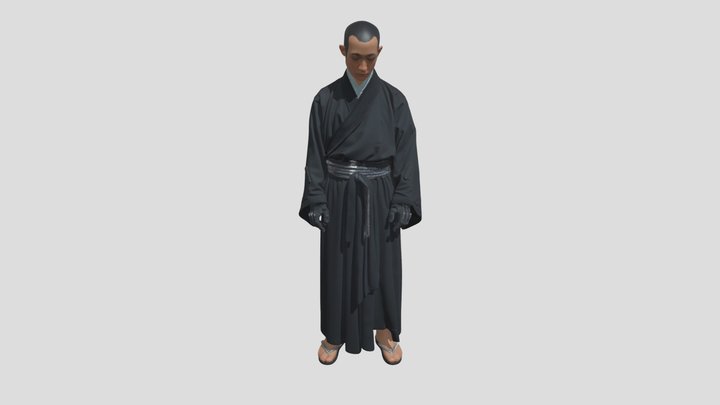 Japanese_monk_cyborg2 3D Model