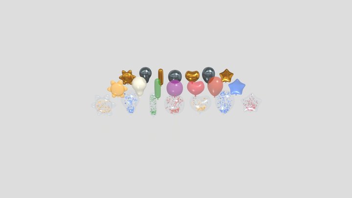 balloons 3D Model