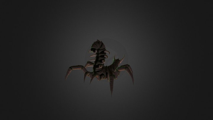 Abyssal Centipede 3D Model