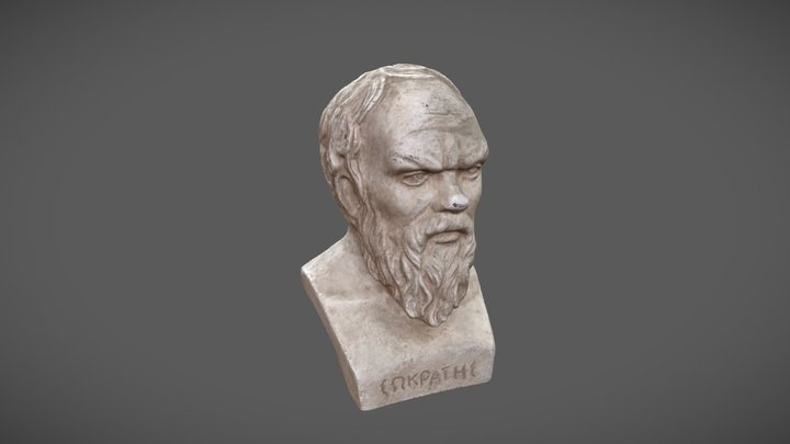 Bust of the Ancient Greek Philosopher Socrates 3D Model