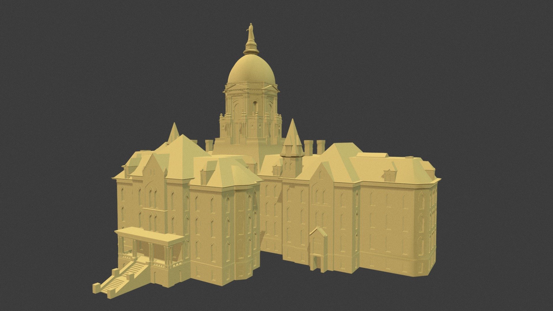 Administration Building: Notre Dame - Download Free 3D model by