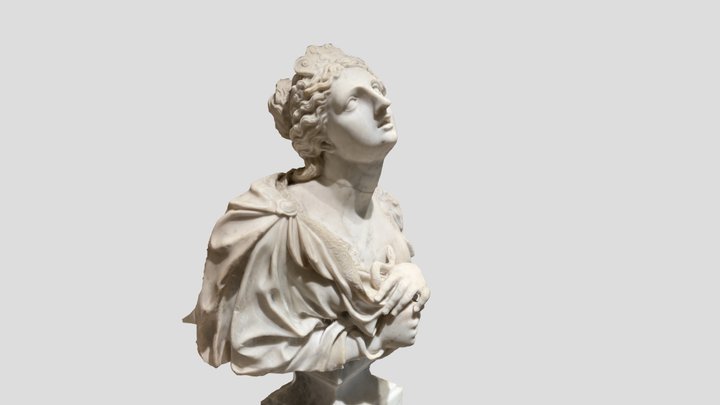 Buste Sculpture Louvre 3D Model