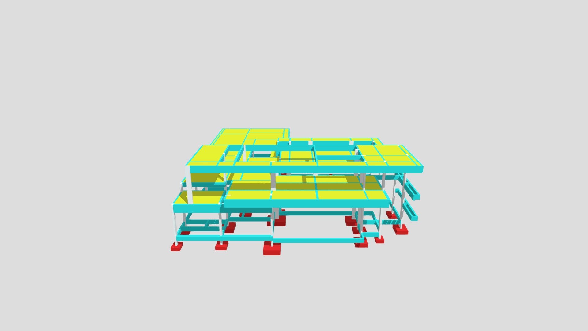 MODELO 3D - M e L - ESTRUTURAL