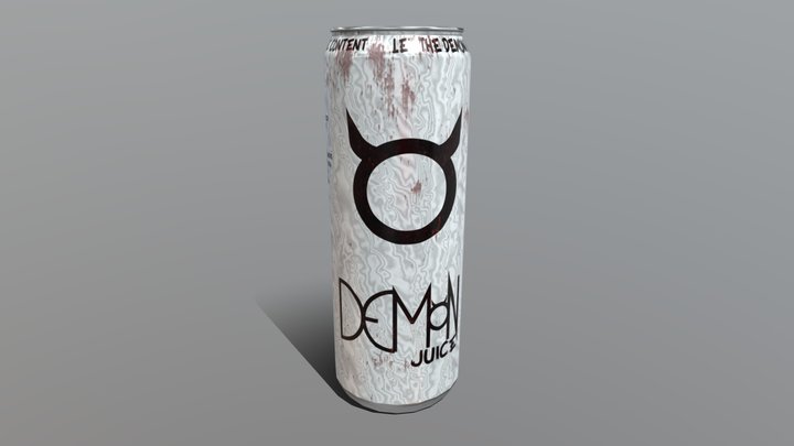 Energy Drink Can 500ml - Demon Juice 3D Model