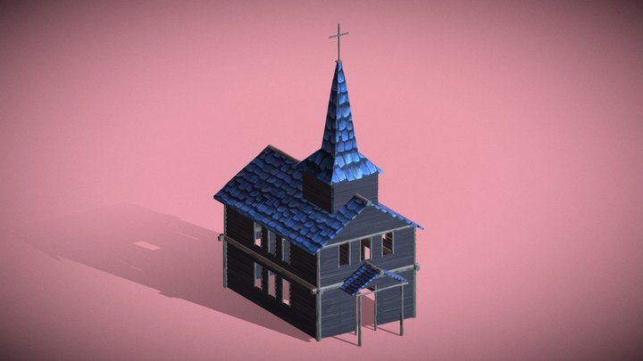 Wooden chruch 3D Model